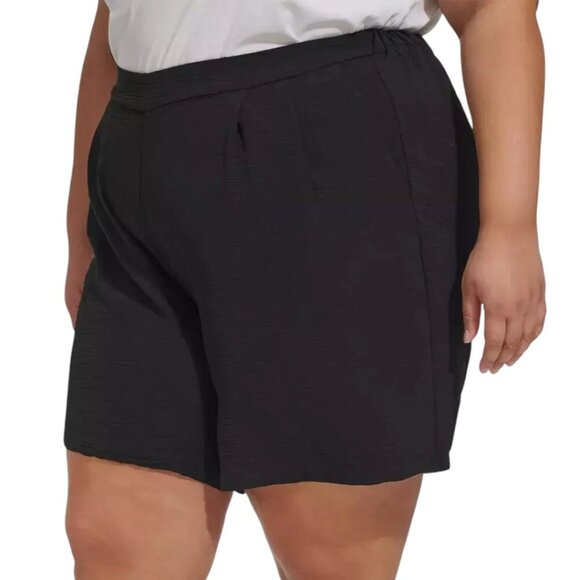 NEW Margaritaville Crinkle Pull On Shorts | Black - Picture 2 of 7